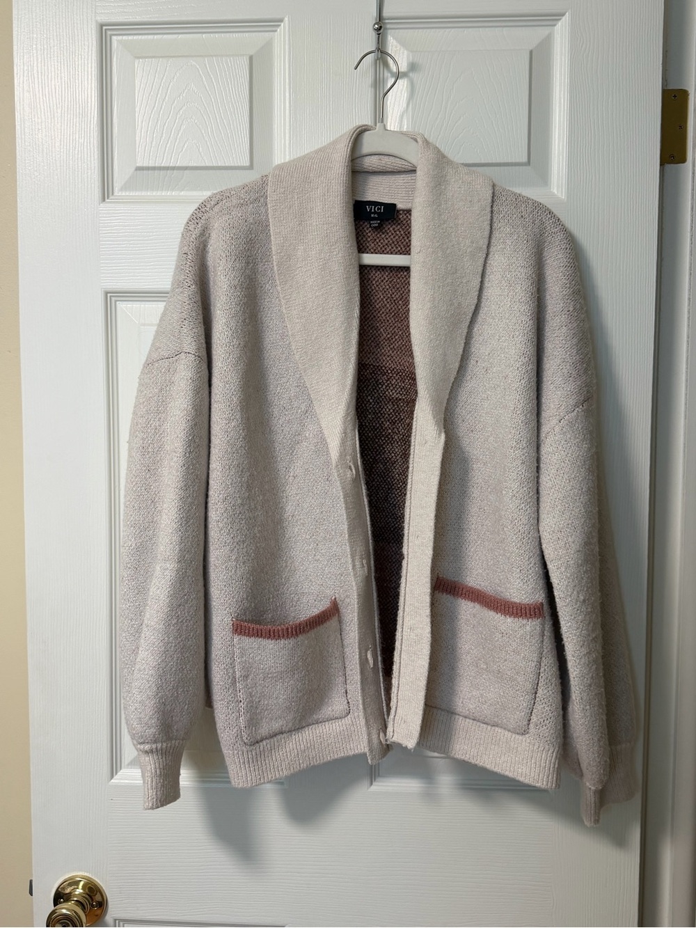 Womens Coffee Cardigan by Vici Sz M/L - Picture 3 of 5